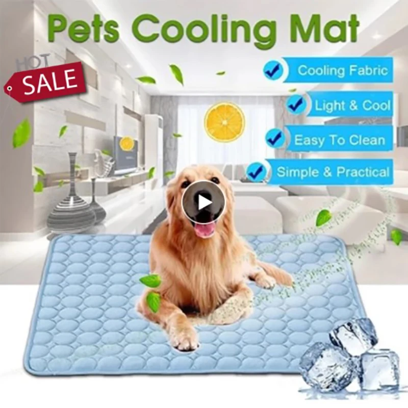 Dog Mat Cooling Summer Pad Ice Silk Cool Mat Mat For Dogs Cat Blanket Sofa Breathable Pet Dog