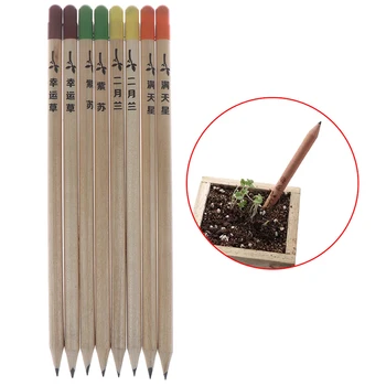 

8PCS Idea Germination Pencil Set To Grow Pencil Sprouted Pencil Mini DIY Desktop Potted Plant Special Gifts Artistic Pencil