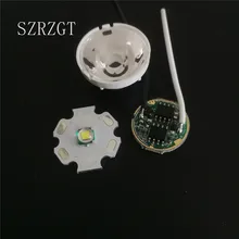 1 комплект Cree XM-L светодиодный T6 Белый свет+ Драйвер 3,7 V+ объектив с держателем основания