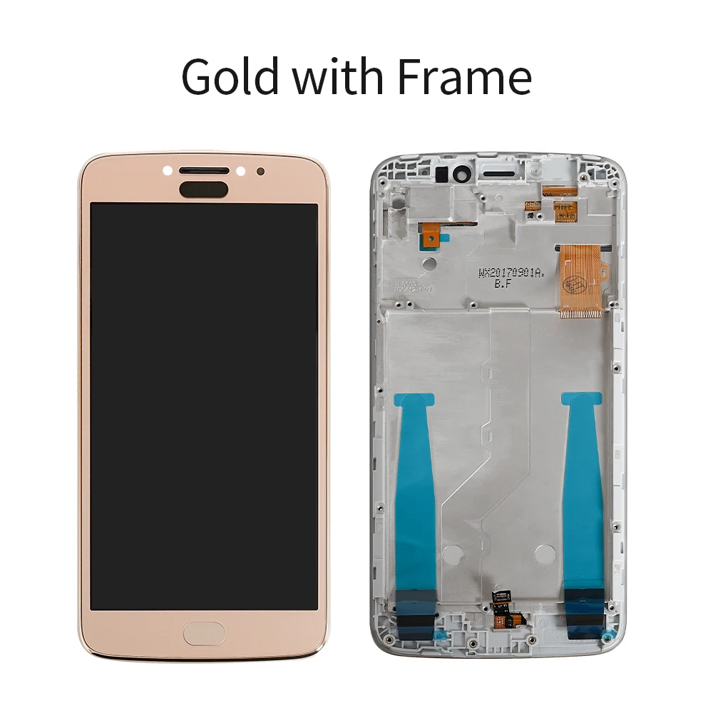 Gold with frame 5," для Motorola Moto E4 Plus ЖК-дисплей сенсорный экран с рамкой XT1770 дигитайзер для Moto E4 Plus дисплей XT1771 1772 - Цвет: Gold with frame