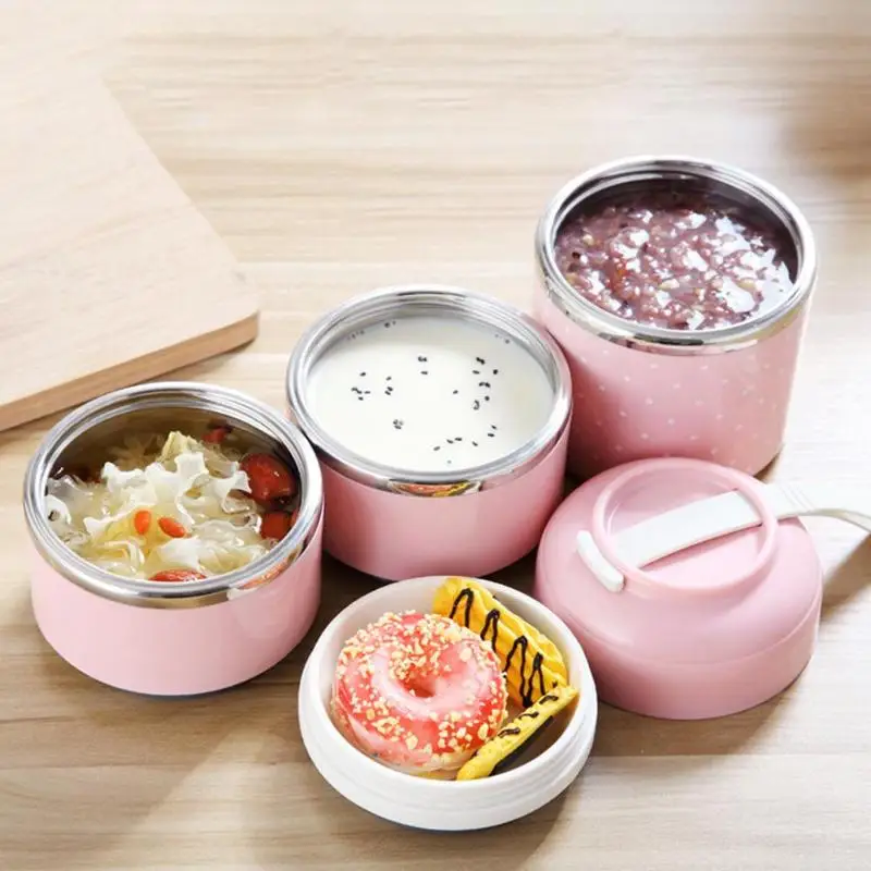Dot дизайн тепловой Ланч-бокс герметичный из нержавеющей стали Bento box Контейнер
