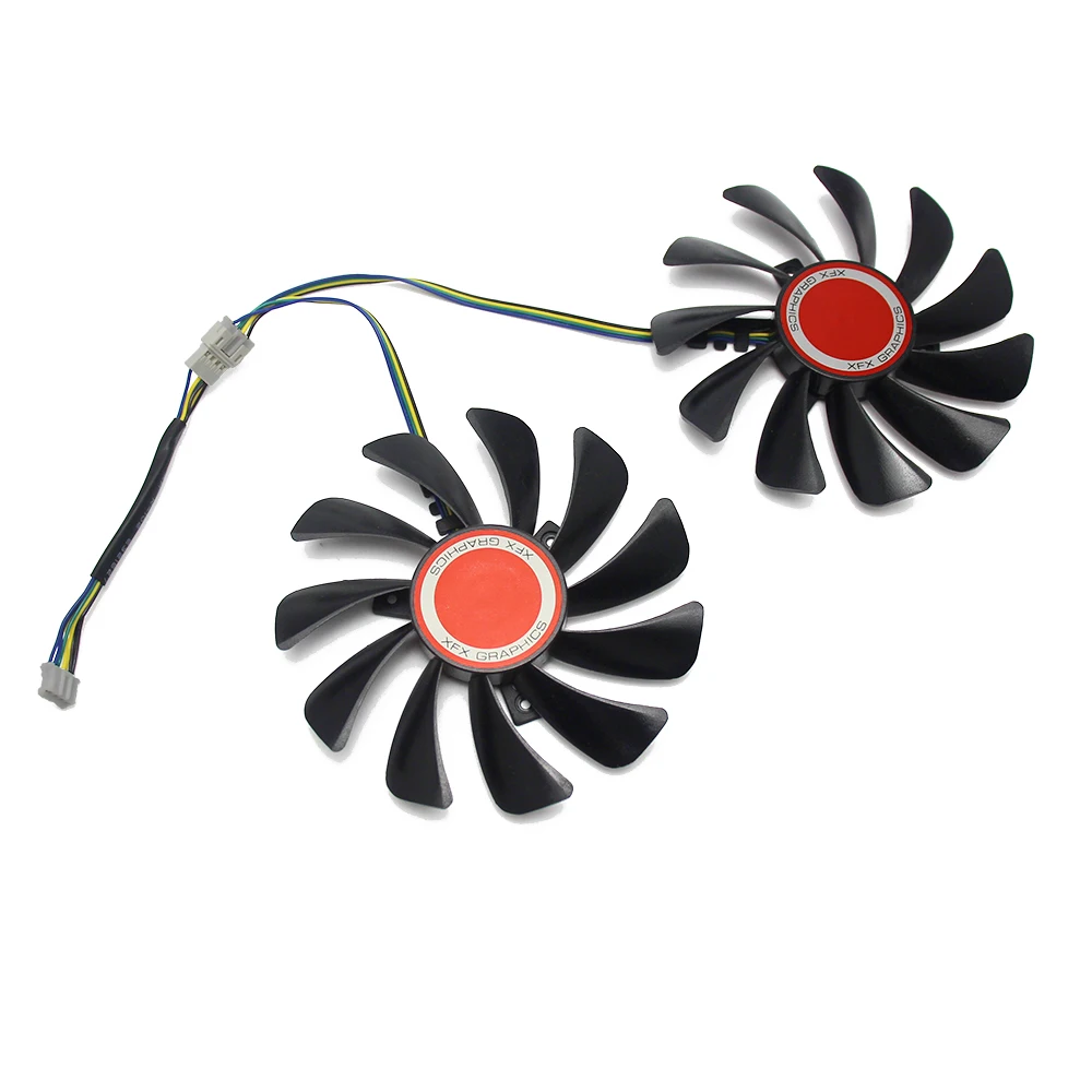 2 шт./set95MM FDC10U12S9 C CF1010U12S CF9010H12S XFX RX580 охлаждающий вентилятор GPU для его RX 590 580 570