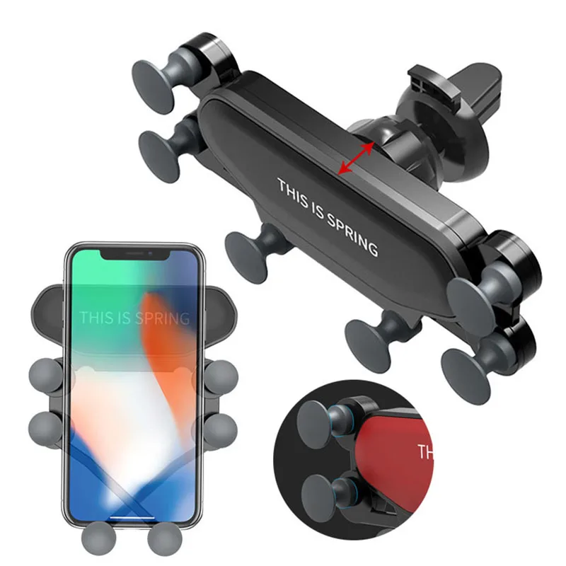 

Universal Gravity Car phone Holder mount car air vent GPS Stand For iphone X Xs Max Xiaomi Samsung S9 mobile phone Holder