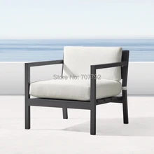 Новое поступление, современный дизайн, Классическая уличная мебель, превосходные материалы, алюминиевый одноместный диван