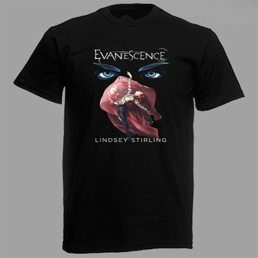 

Evanescence Lindsey Stirling Tour Logo Men'S Black T-Shirt Size S M L Xl 2Xl 3Xl For Youth Middle-Age The Elder Tee Shirt
