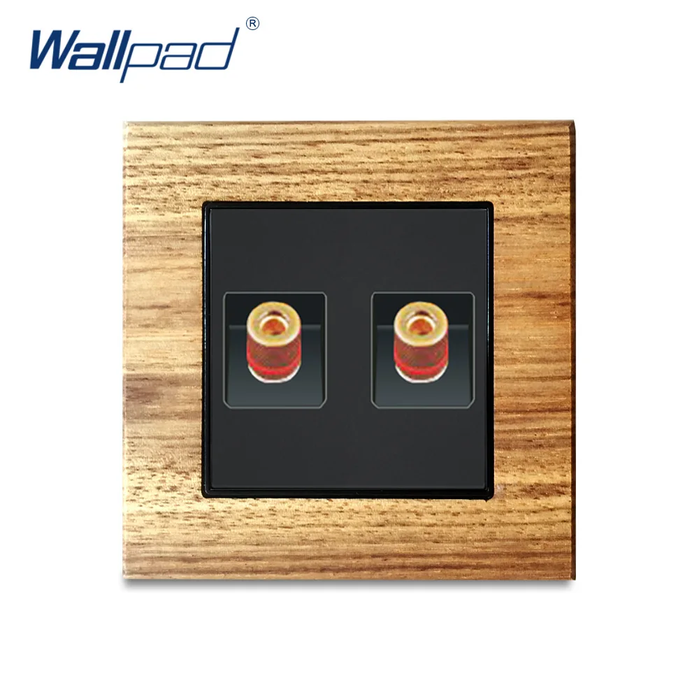 2 Pin аудио разъем Wallpad люксовые клавишные деревянный Панель Электрический