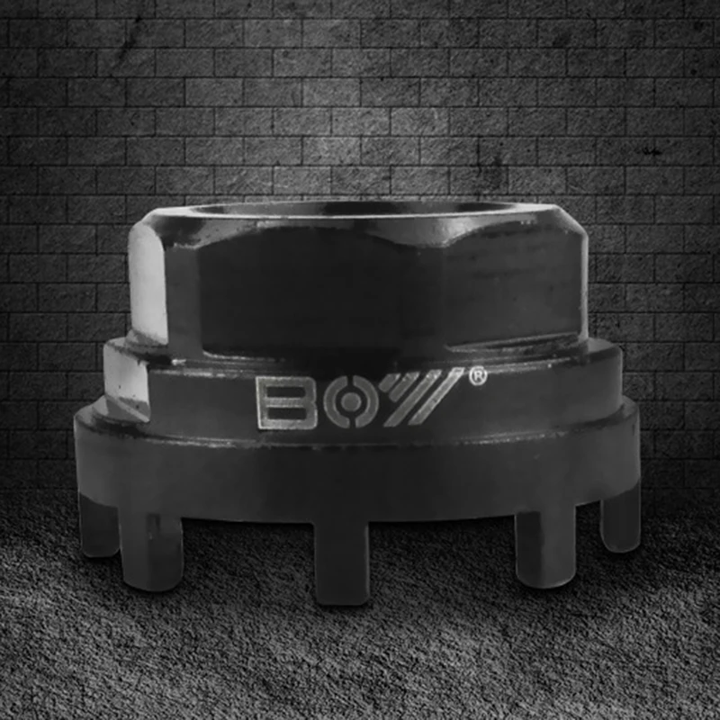 

Black Bottom Bracket Sleeve 8 Notch Cartridges Carbon Steel Replacement Parts