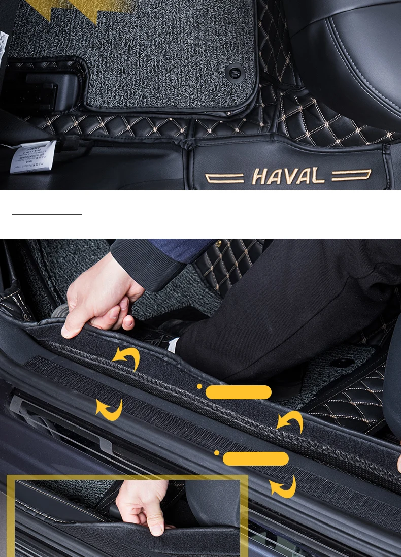 Проводные кожаные автомобильные коврики для maval F7 аксессуары для интерьера