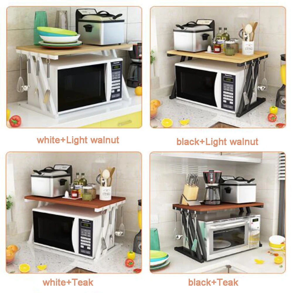 Microwave oven rack kitchen shelf 2 layer storage rack oven shelf double storage shelf kitchen supplies