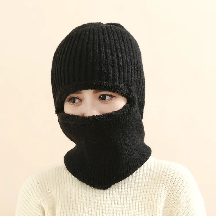 Fall and Winter Bike Face Protective Cap Neck-and-Neck Full Wool New Thickened Knitted |