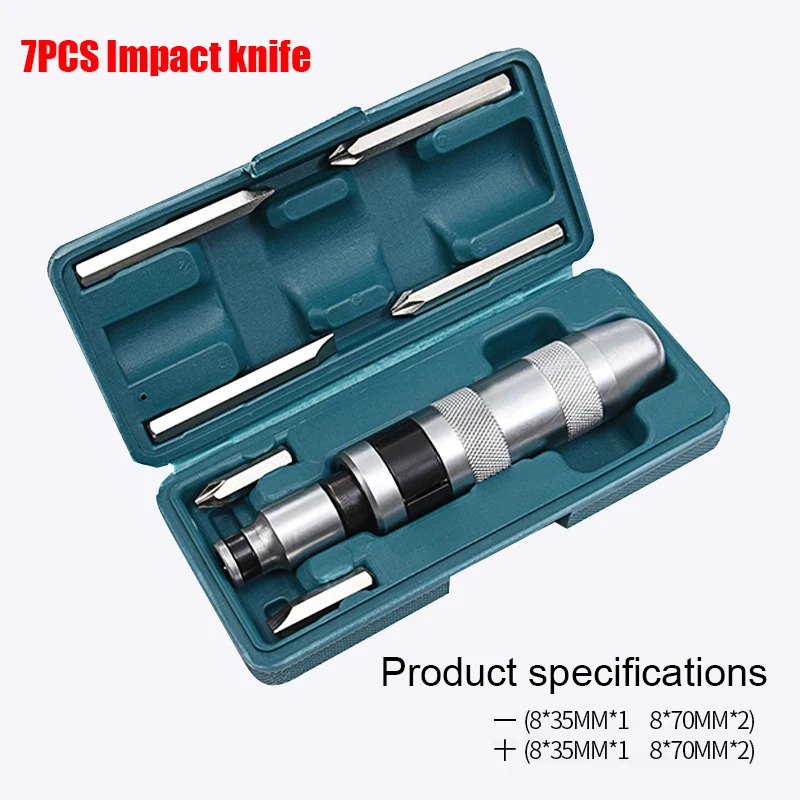 7PCS Impact Screwdriver Set  Portable  Heavy Duty Shock screw Driver Chisel Bits Tools Socket Kit With Non-Slip Handle portable spot welding burner small electric welding machine 936wb lithium battery impact welding machine battery spot welding310