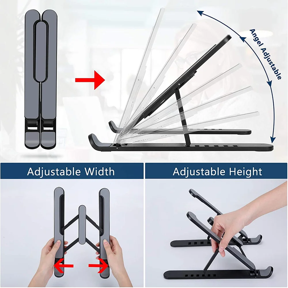 Foldable Laptop Stand Portable Notebook Support Base Holder Adjustable Riser Cooling Bracket for Laptop & Tablet Accessories