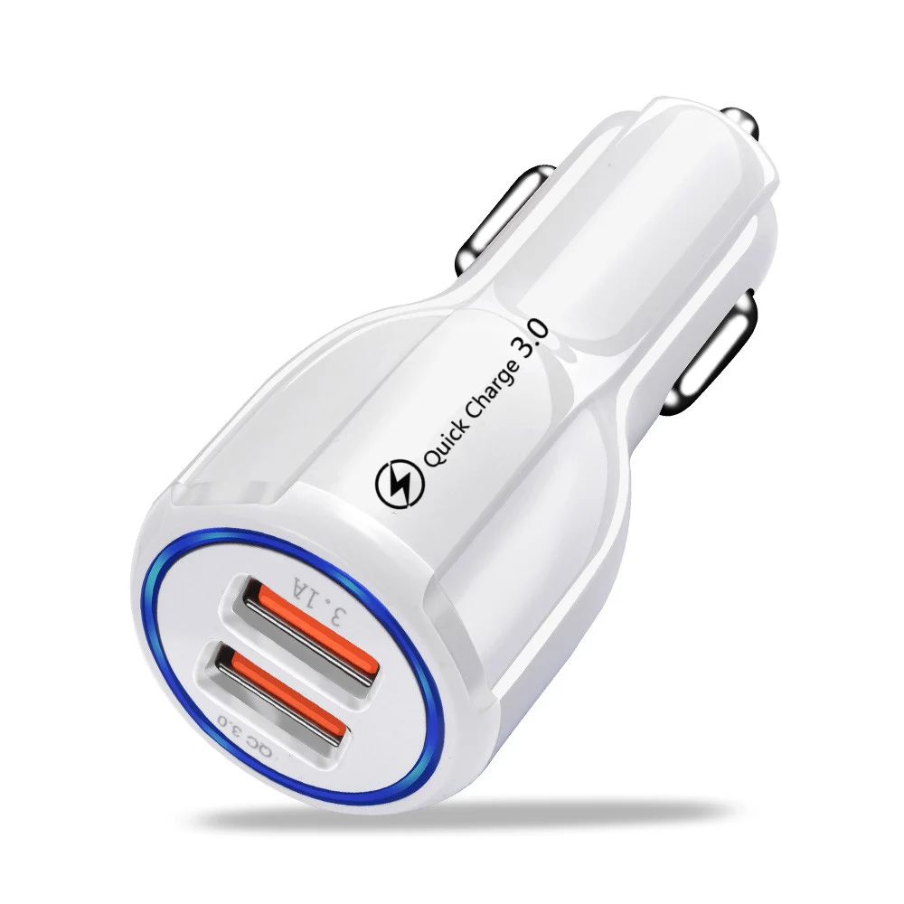 android auto fast charge 4.8A Dual USB Car Charger Fast Phone Charge for iPhone 12 11 Pro Max 8 Plus iPad Huawei Samsung Xiaomi LG Quick Charge QC 3.0 type c car charger samsung Car Chargers