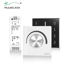 MJJC EU Wall Dimmer 12V DC 24V 36V 5V Touch Panel Screen Dimmer Smart Switch Dimmable 2.4G RF Remote for Single Color LED Strip