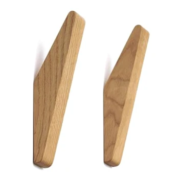 

Natural Wood Coat Hook Clothes Hanger Wall Hanger Bathroom Storage Rack Towel Hanger Multifunction Wall Art Decor Home Kitchen 2