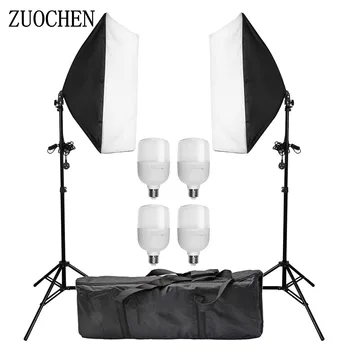 

ZUOCHEN Photography 100W 50x70CM Softbox Lighting Kit With E27 Socket Soft Box Camera Accessories For Photo Studio Vedio