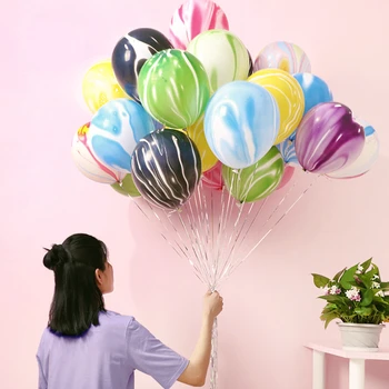 

5PCS/Set 12 Inch Thick Agate Figure Balloon Cloud Latex Balloons Children'S Day Birthday Party Wedding Decoration New Year Decor
