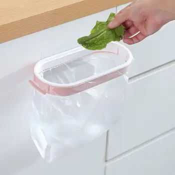 

Kitchen Trash Bag Storage Rack Cupboard Kitchen Bathroom Hanging Holders Trash Toy Food Containers Kitchen Accessories Waste Bin