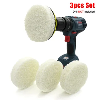 

3pcs Power Scrub Drill Pad Scouring Burrs Remover Kitchen Bathroom Cleaning Kit Round 4 Inch Scrub Scouring Pad
