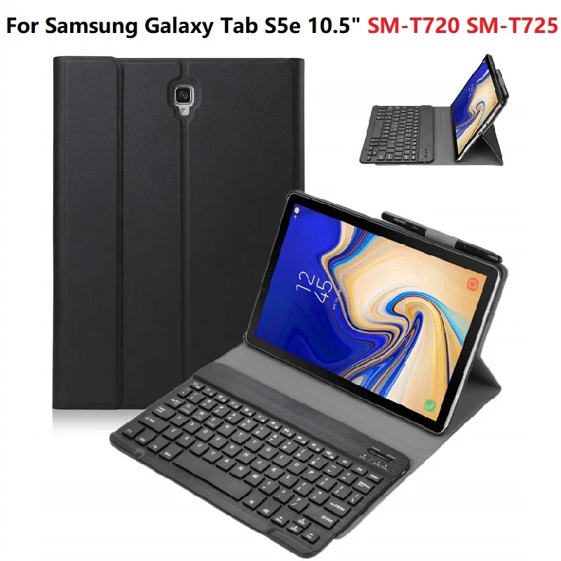 

Wireless Bluetooth Keyboard Cover For Samsung Galaxy Tab S5E T720 T725 Case Removable Pencil Holder For Samsung T720 T725 Case