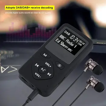 

Portable FM Radio Digital Radio Receiver Portable DAB/DAB+ Pocket Digital Radio Receiver MP3 Player w/ Earphone new