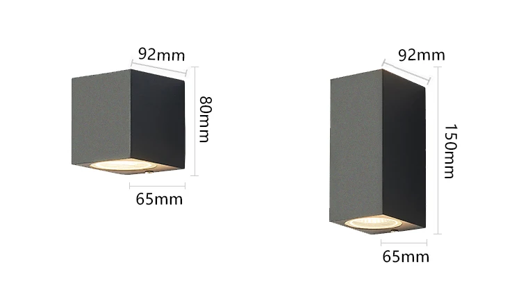 Iluminação para Áreas Externas à Prova Lâmpada para Varanda Led de Parede Externa D'água Jardim - 10w Luz 5w 4 Luminárias de parede externas