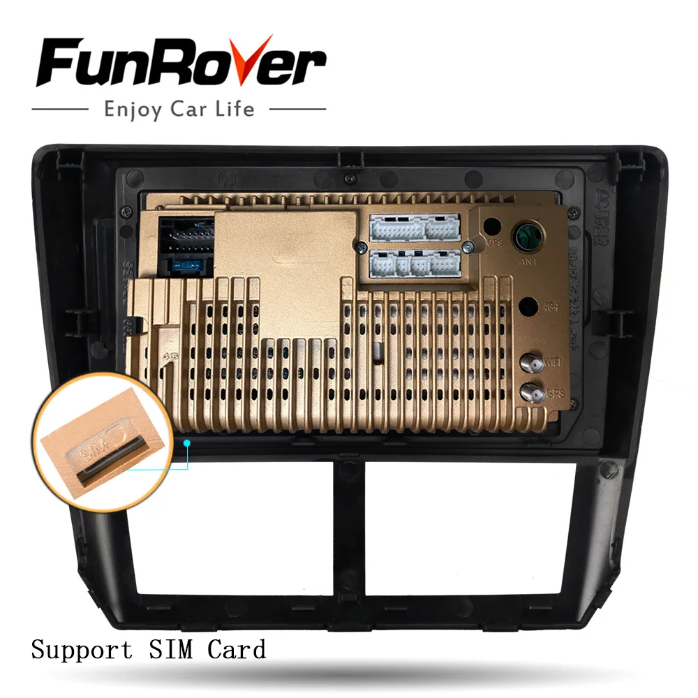 Funrover android 9,0 2 din автомобильный dvd мультимедийный плеер для Subaru Forester 2008-2012 радио gps Восьмиядерный 4G+ 64G Разделенный экран navi