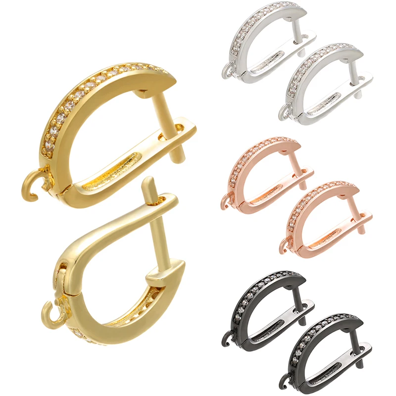 

ZHUKOU 13x19mm High quality Brass Earring Hooks Accessories For Women DIY Handmade Earrings Making Jewelry Making model:VE92