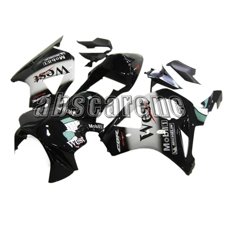Полный обтекатель для Honda CBR900RR 954 2002 2003 CBR 900RR 954 02 03 ABS пластик Кузов черный белый Cowlings WEST панели комплект