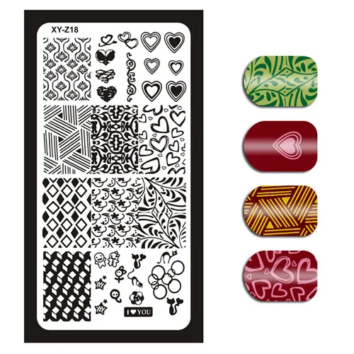 Мульти-дизайн Sofie's из нержавеющей стали для дизайна ногтей штамповка шаблон пластины DIY лак печать изображения дизайн ногтей печать трафарет ZXY12 - Цвет: 18