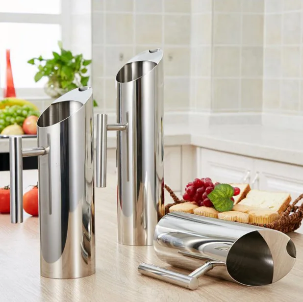 

Thick Stainless Steel Straight-Fit Cold Water Pot Bar Bartending Jug Juice Cold Water Pot Coffee Pot KTV yin liao hu