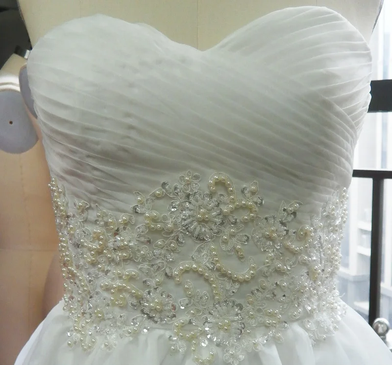 Новое поступление, бальное платье из органзы, длинное, белое, милое,, vestido de noiva, роскошное, ручной работы, жемчужное, свадебное платье для матери невесты