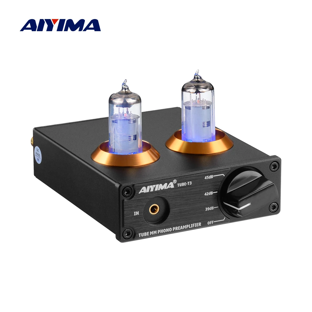 AIYIMA HiFi вакуумный 6A2 трубчатый MM фонограф предусилитель Виниловый проигрыватель