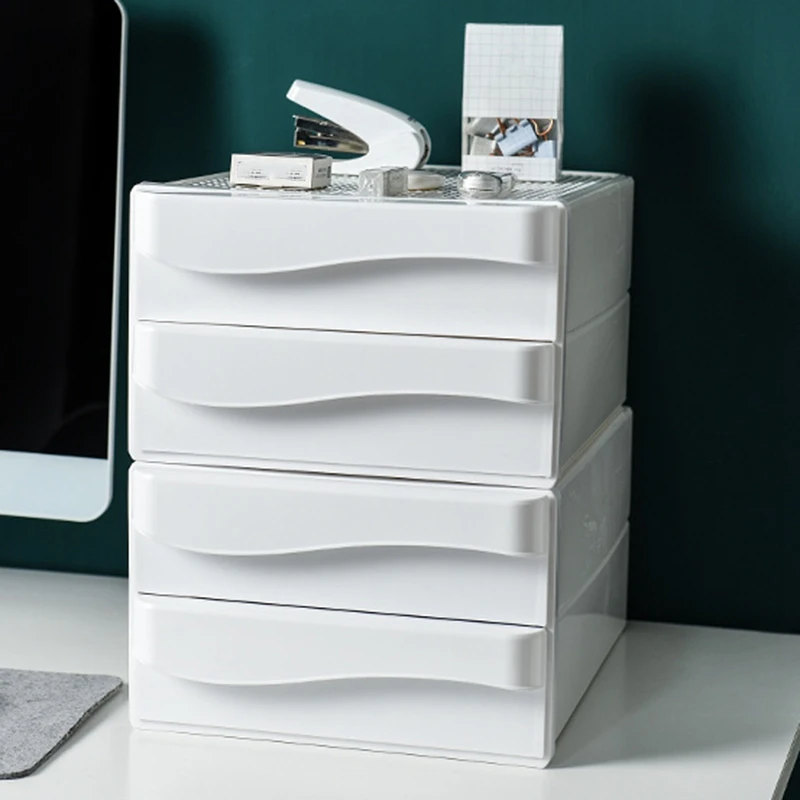 Plastic Storage Drawers Cosmetic Storage Box Household Desktop Jewelry Finishing Box Drawer Dressing Table Skin Care Rack