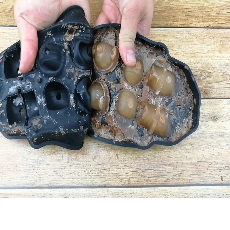 Поднос кубика льда пудинга Хэллоуин 3D череп силиконовые формы 4 полости DIY льдогенератор Кухня Применение холодный Вино Виски инструменты