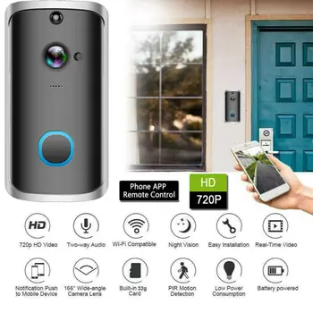

NEW Smart WiFi Wireless Video Doorbell Two-Way Talk Smart Door Bell Security Camera 720P Mobile Phone APP Remote Control