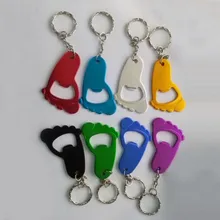 Индивидуальный Свадебный детский душ индивидуальный Сувенирный логотип Текст детская ножка открывалка для бутылок брелок для детей детский душ вечерние сувениры