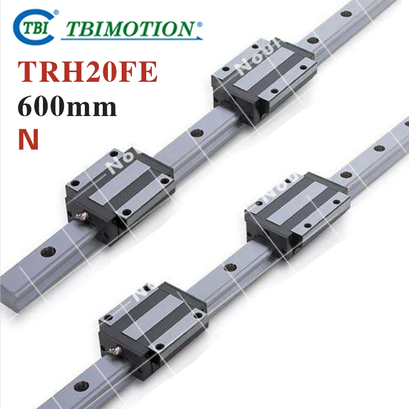 

TBI 2pcs TRH20 600mm Linear Guide Rail+4pcs TRH20FE linear block for CNC