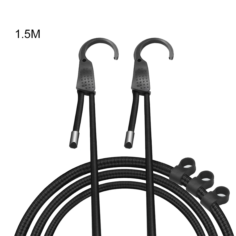 Регулируемые автомобильные эластичные шнуры, багажные ремни, натяжные ремни, веревки с крючками, Прямая поставка N14 - Название цвета: Black
