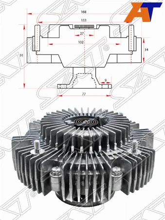 Вискомуфта TOYOTA LAND CRUISER COASTER 1HZ/2H SAT ST-16210-68030 |