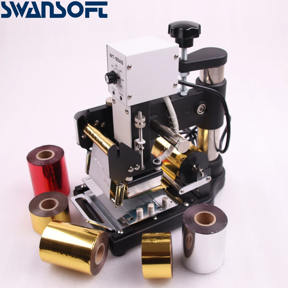 

SWANSOFT 1pc Hot Stamping Machine for PVC Card Member Club Hot Foil Stamping Bronzing Machine WT-90AS 110V/220V