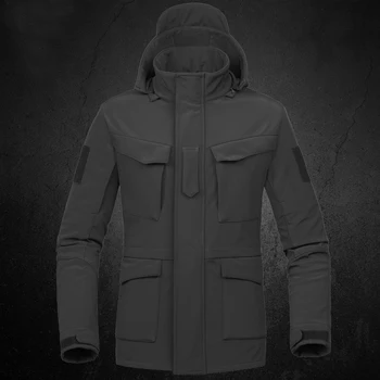 

Thicken Waterproof Windproof Tactical M65 Windbreaker Jacket Outdoor Climbing Training Shark Skin Soft Shell Warm Assault Coat