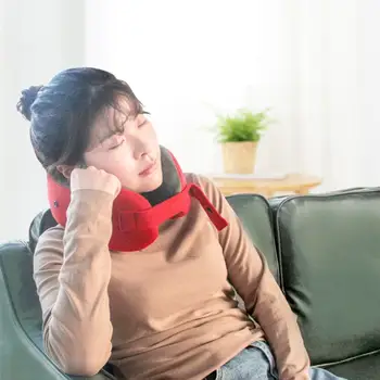 

U-Shape Neck Cushion Support Pillow Portable Memory Foam Soft Headrest for Airplane Travel Comfortable Pillows for Sleep