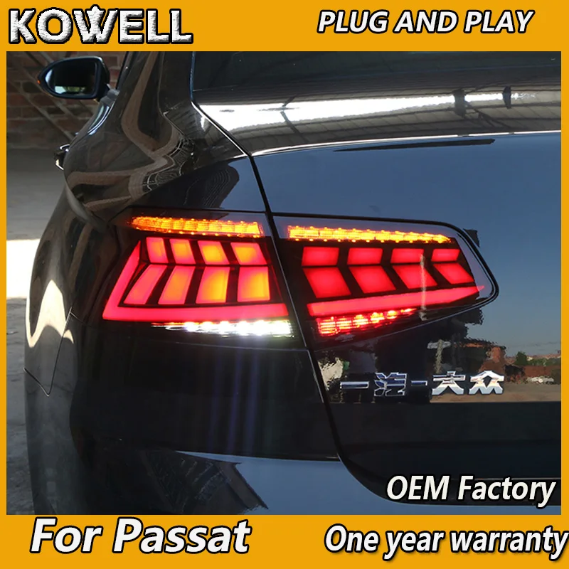 

KOWELL Car Styling Tail light Case for VW Passat B6 Taillights 2017-2019 for Passat B6 LED taillight Tail Lamp LED light