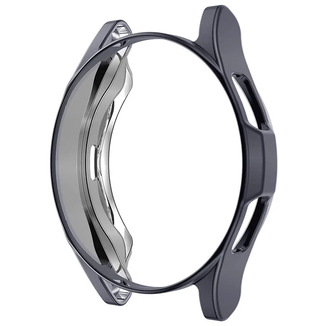 Case for Samsung Galaxy Watch 4 Classic,Silicone Shock-Proof and Protector Cover for Galaxy Watch4 46MM 42MM (2021) Space Gray