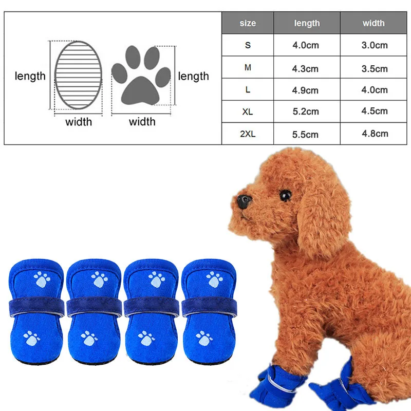 Защитные ботинки для собак маленьких и средних размеров; нескользящая Мягкая теплая хлопковая вязаная обувь для домашних животных; повседневная обувь для собак; Размеры s, m, l, xl, 2XL