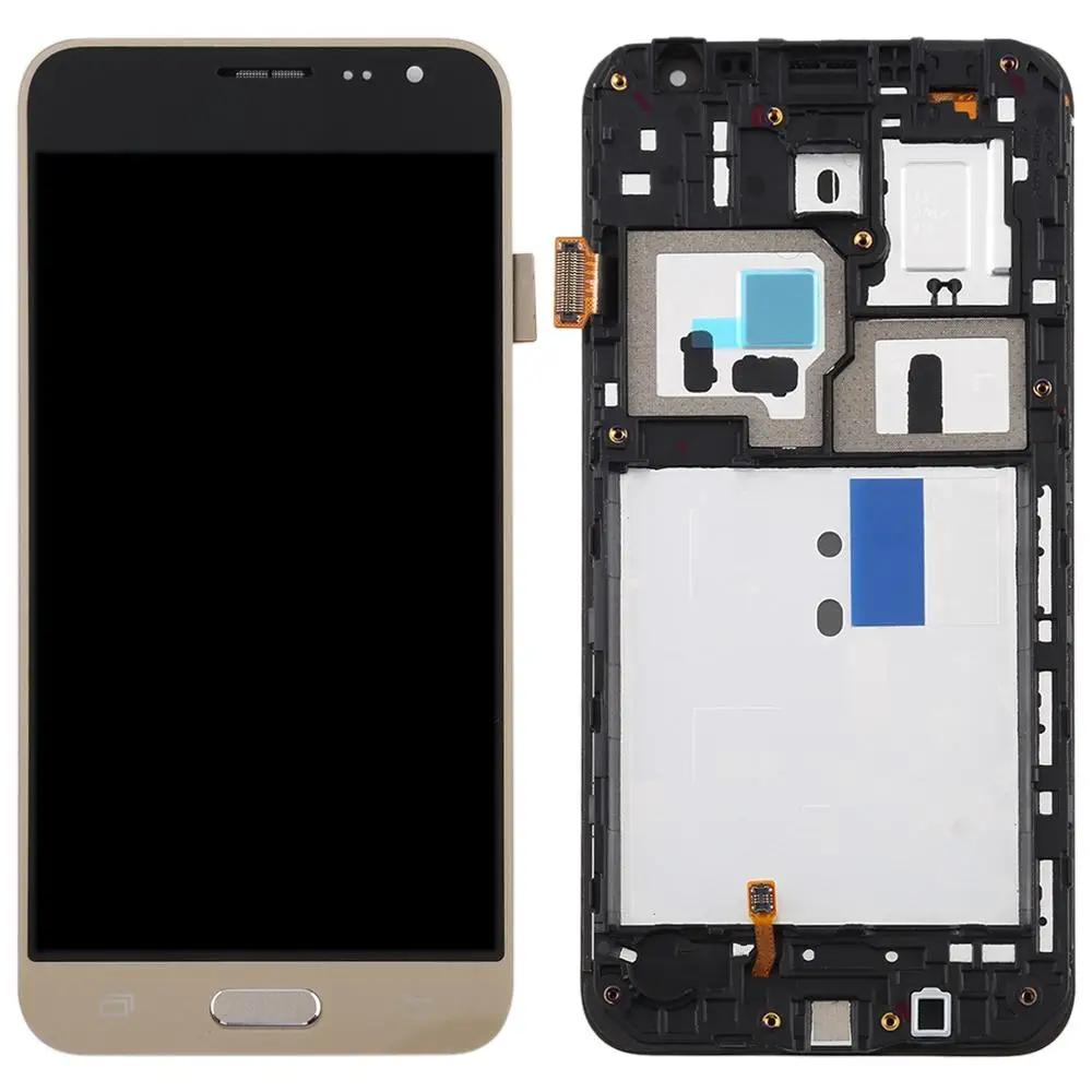 TFT материал ЖК-экран и дигитайзер Полная сборка с рамкой для Galaxy J3()/J320F - Цвет: Золотистый