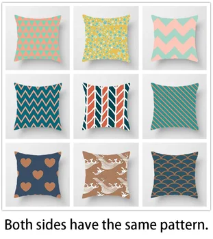 

Double Side Geometric Cushion Cover Color Contrast Abstract Geometry Decorative Pillowcase for Sofa Bedroom Home Decor 40x40cm