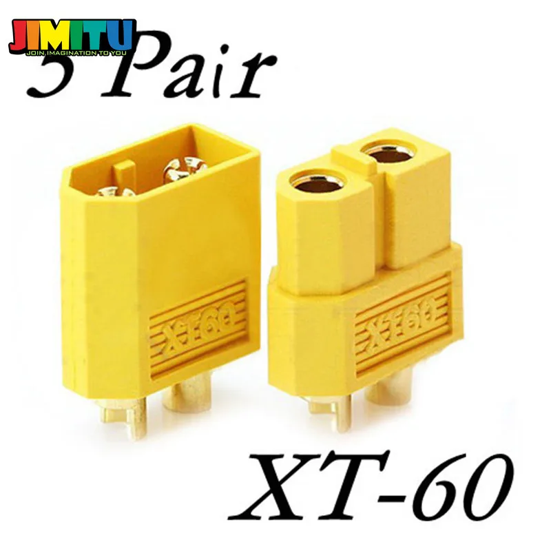 JIMITU 10 шт./5 пар XT60 штекер/гнездо цилиндрический RC коннектор аккумулятора вилки для