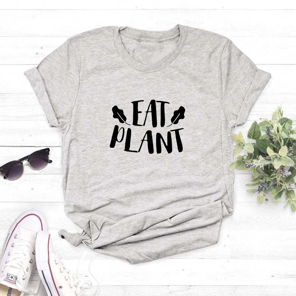 Хлопковые футболки с принтом для веганов рубашка рисунком растений женская и